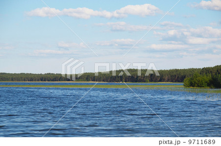beautiful lake in Karelia 9711689