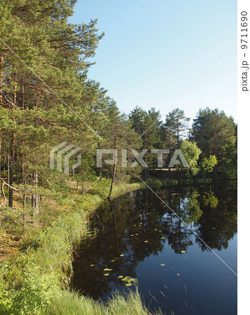 beautiful lake in Karelia 9711690