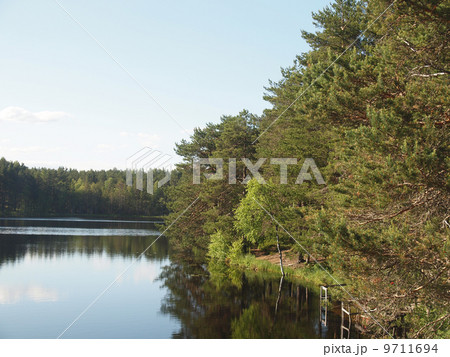beautiful lake in Karelia 9711694