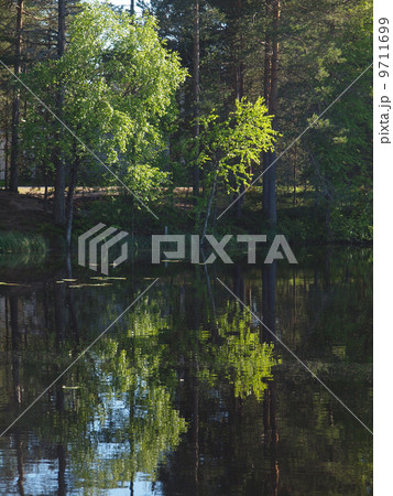 beautiful lake in Karelia 9711699