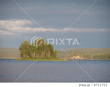 beautiful lake in Karelia 9711751