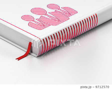 Finance concept: closed book, Business People on white background 9712570