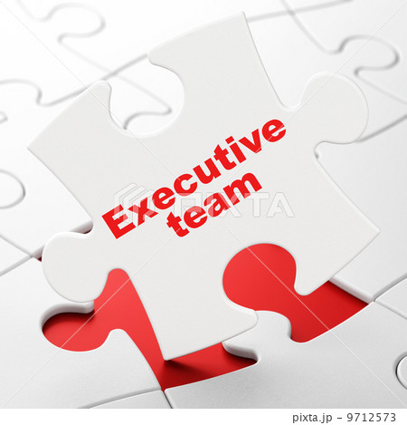 Business concept: Executive Team on puzzle background Business concept: Executive Team on puzzle background 9712573