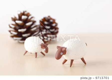 年賀状素材　横（フチなし） 9713701