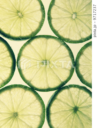Organic lime slices on white background Organic lime slices on white background 9717237