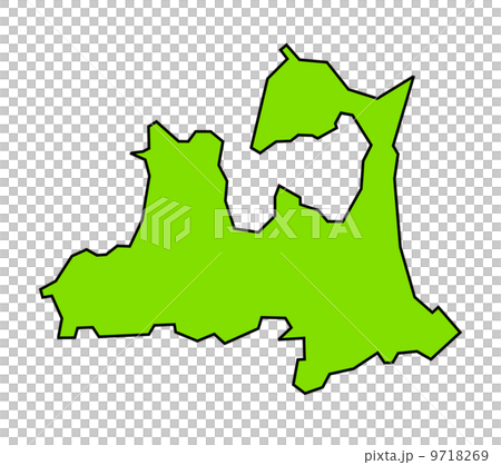 青森県の地図 9718269