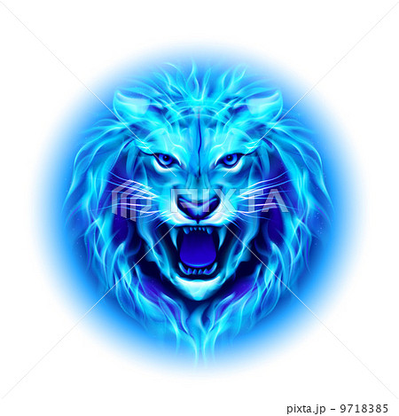 Head of fire lion. 9718385