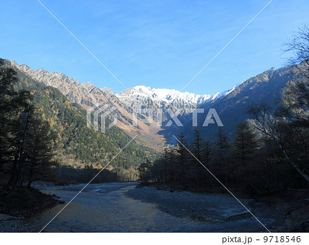 上高地から眺める穂高 9718546