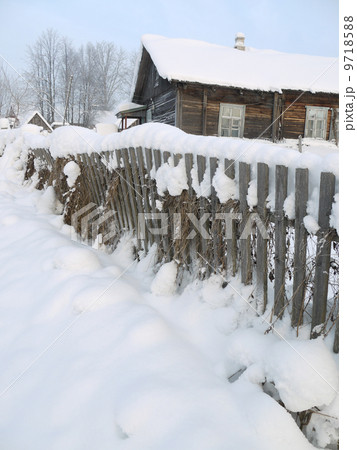 Winter in Russian village Winter in Russian village 9718588