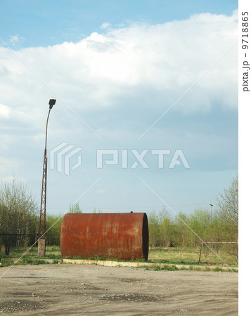 large cistern near the road 9718865