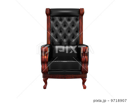 革張り椅子 ブラックのイラスト素材