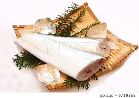 太刀魚　タチウオ　切り身　生　食材　白背景 9719338