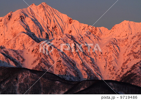 モルゲンロートの鹿島槍ヶ岳 9719486