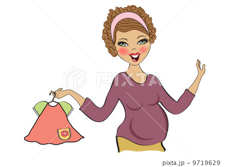 happy pregnant woman at shopping, isolated on white background happy pregnant woman at shopping, isolated on white background 9719629
