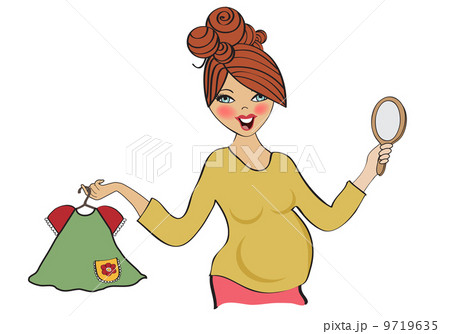 happy pregnant woman at shopping, isolated on white background happy pregnant woman at shopping, isolated on white background 9719635