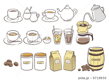 コーヒー 紅茶のイラスト素材