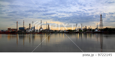 refinery plant area at twilight refinery plant area at twilight 9722145