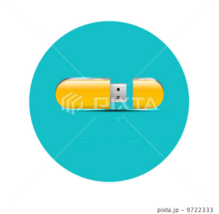 Flat flash USB icon Flat flash USB icon 9722333