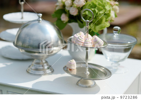 Decorated cupcakes on a stand Decorated cupcakes on a stand 9723286
