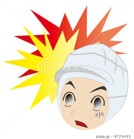 驚く食品工場作業員 9723433