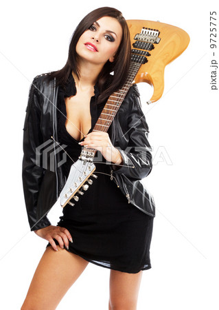 Sexy lady with a guitar 9725775