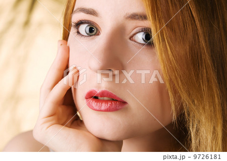 Closeup portrait of a beautiful young woman 9726181