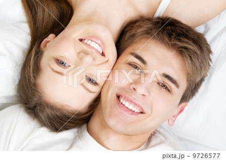 Beautiful young couple in bed Beautiful young couple in bed 9726577