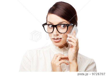 Strict woman in large glasses Strict woman in large glasses 9726707