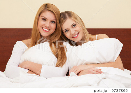 Two beautiful women in bed Two beautiful women in bed 9727366