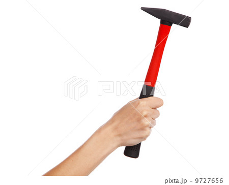 Hand holding a hammer Hand holding a hammer 9727656