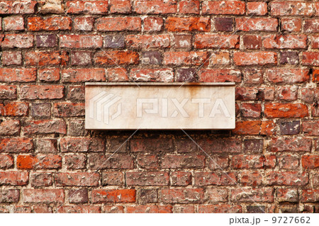 Blank space for sign on a brick wall Blank space for sign on a brick wall 9727662