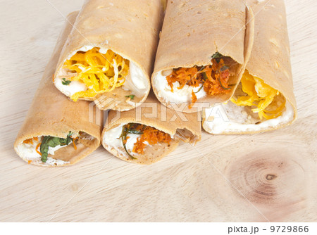Thai sweetmeat, crispy pancake. Thai sweetmeat, crispy pancake. 9729866