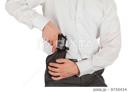 Secret service agent with a gun 9730434