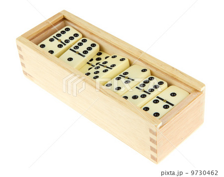 Domino in wooden box Domino in wooden box 9730462