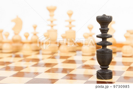 Black chess king isolated 9730985