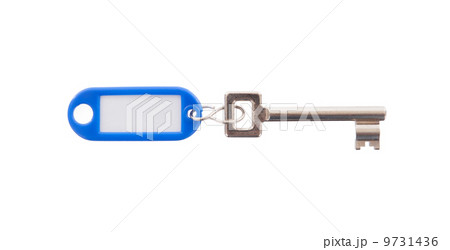 Key with blank label isolated Key with blank label isolated 9731436