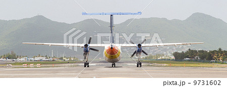 Airplane on a runway Airplane on a runway 9731602