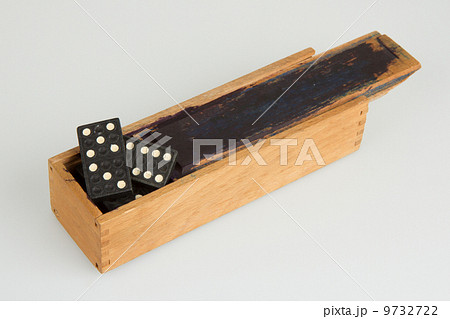Very old domino in wooden box Very old domino in wooden box 9732722