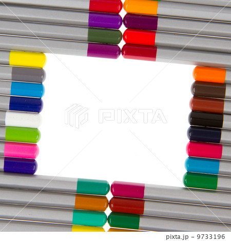 Many different color pencils, square Many different color pencils, square 9733196