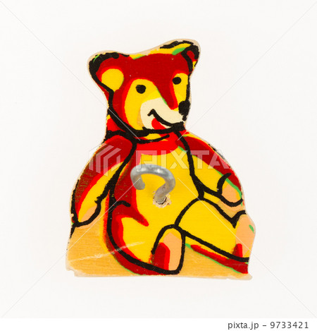 Piece of an antique wooden puzzle for children 9733421