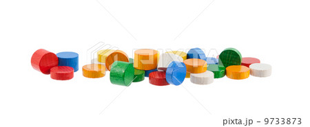 Small wooden building blocks isolated 9733873