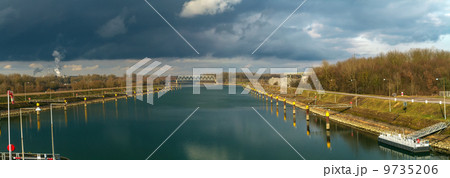 Panorama of the Rhine in Germany 9735206