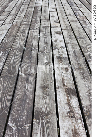 Aged gray wooden floor 9735465