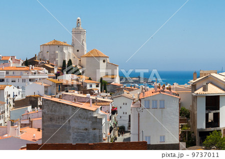 Panorama of white village Cadaques, Spain 9737011