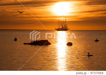 Sailing and sunset 9737069