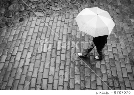 Woman with umbrella in rain Woman with umbrella in rain 9737070