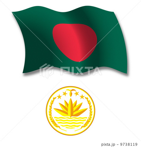 bangladesh textured wavy flag vector 9738119