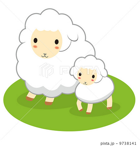羊の親子 イラスト のイラスト素材