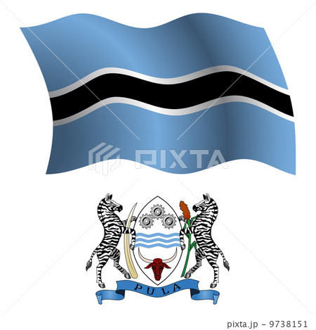 botswana wavy flag and coat 9738151