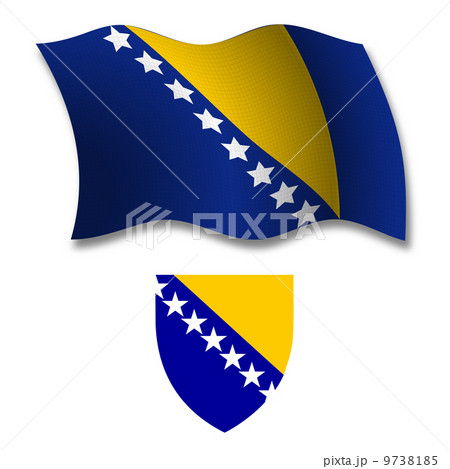 bosnia and herzegovina textured wavy flag vector 9738185